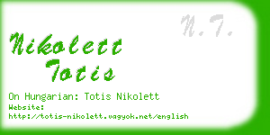 nikolett totis business card